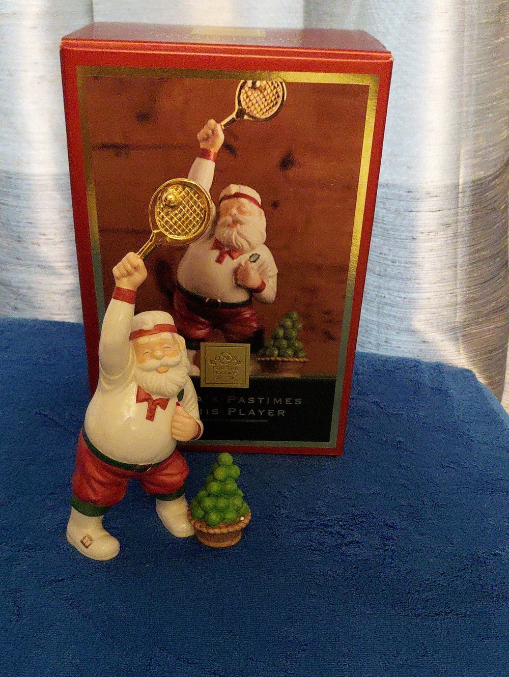 Lenox Santa Tennis Figurine - Red, White, Gold. New In Box
